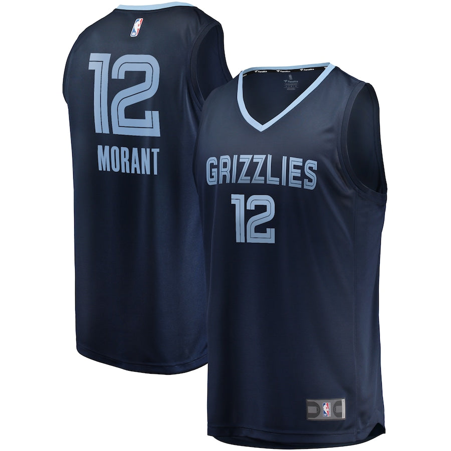 Ja Morant Memphis Grizzlies Fanatics Branded Youth 2019/20 Fast Break Replica Jersey Navy - Icon Edition