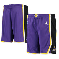 Los Angeles Lakers Jordan Brand Youth 2019/20 Swingman Performance Shorts - Statement Edition - Purple