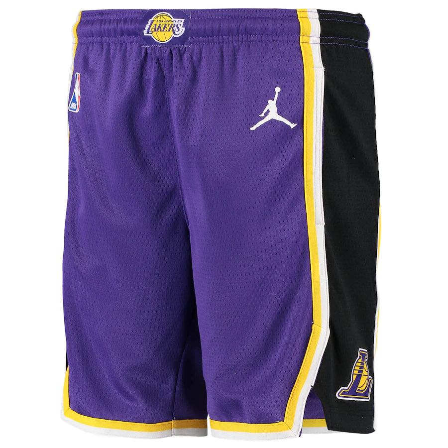 Los Angeles Lakers Jordan Brand Youth 2019/20 Swingman Performance Shorts - Statement Edition - Purple