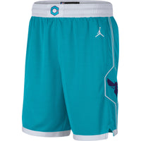 Thumbnail for Charlotte Hornets Jordan Brand Teal/ 2020/21 Association Edition Performance Swingman Shorts