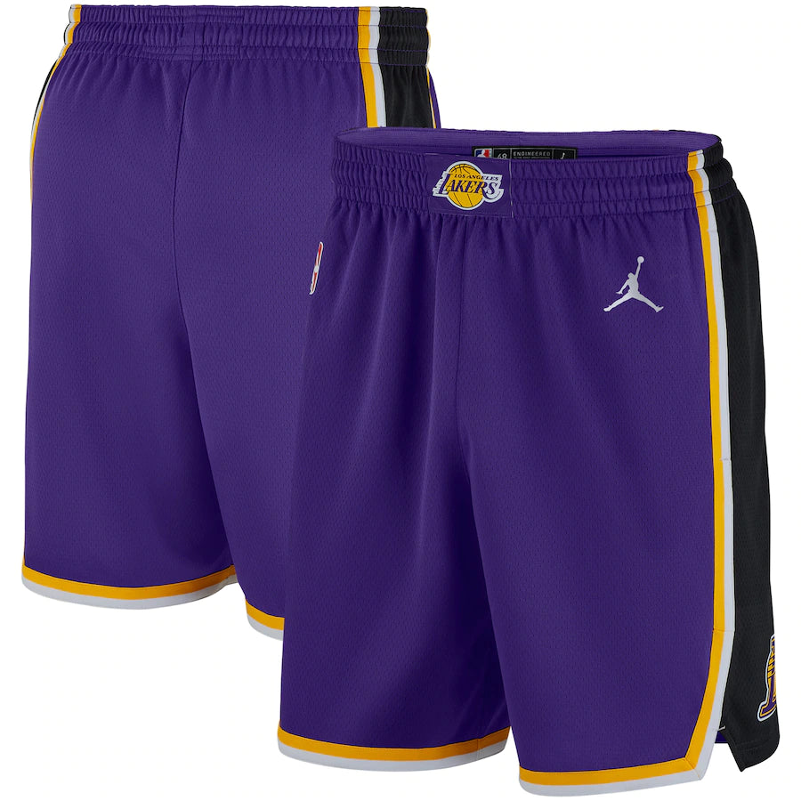 Los Angeles Lakers Jordan Brand Purple/White 2020/21 Association Edition Performance Swingman Shorts