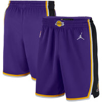 Los Angeles Lakers Jordan Brand Purple/White 2020/21 Association Edition Performance Swingman Shorts