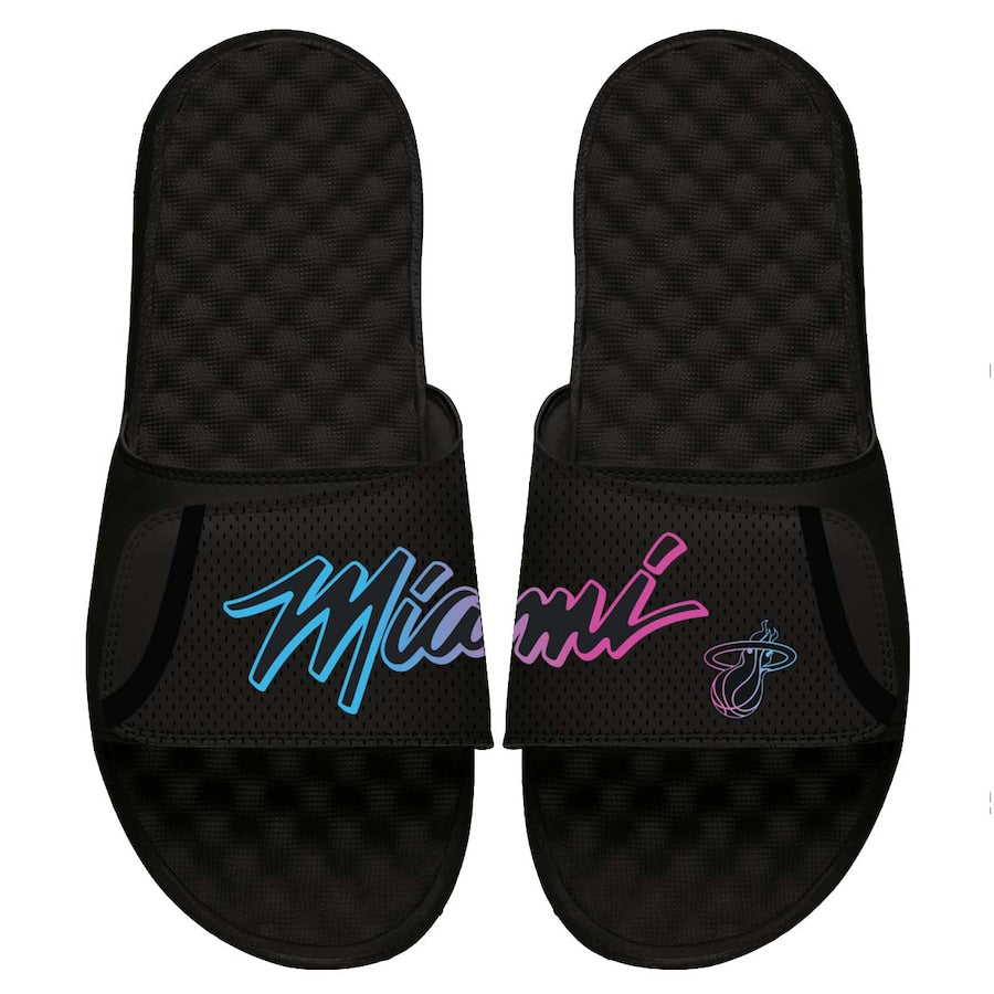Miami Heat ISlide 2020/21 City Edition Jersey Slide Sandals - Black
