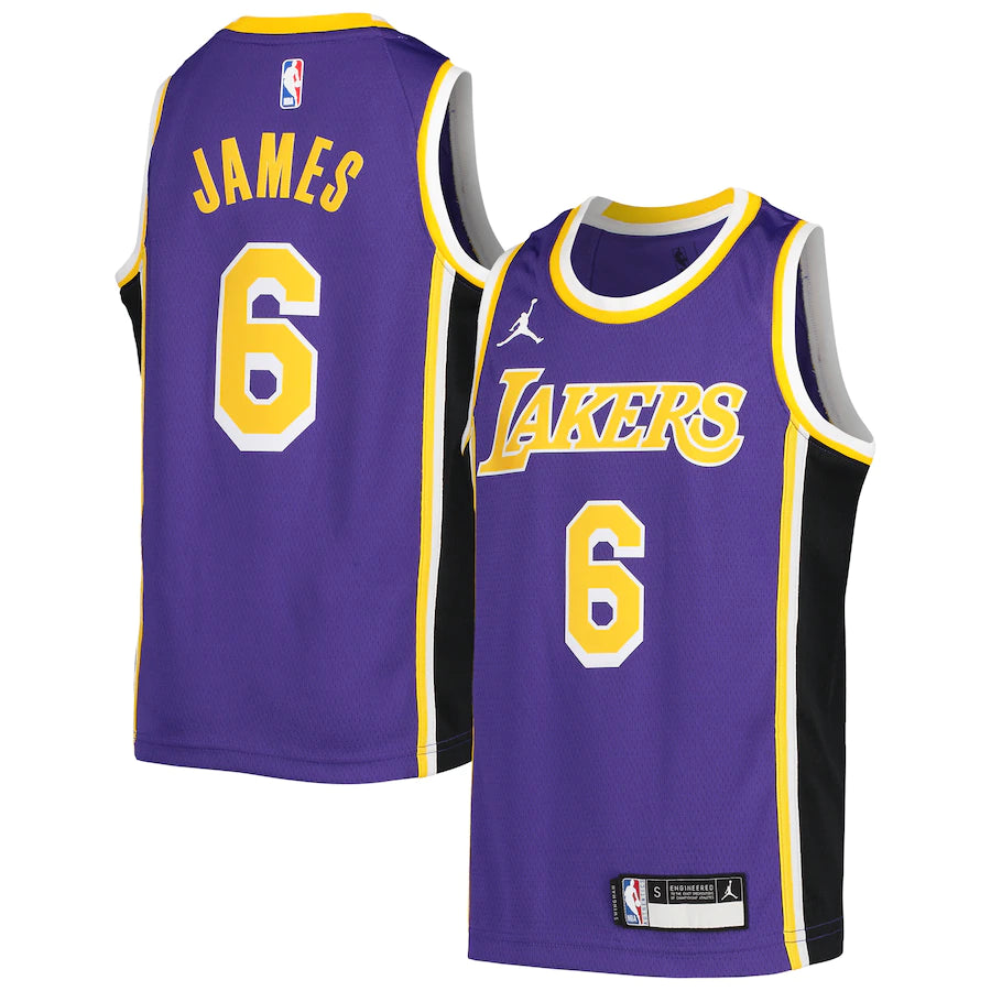 LeBron James Los Angeles Lakers Jordan Brand Youth 2020/21 Player Jersey - Statement Edition - Purple