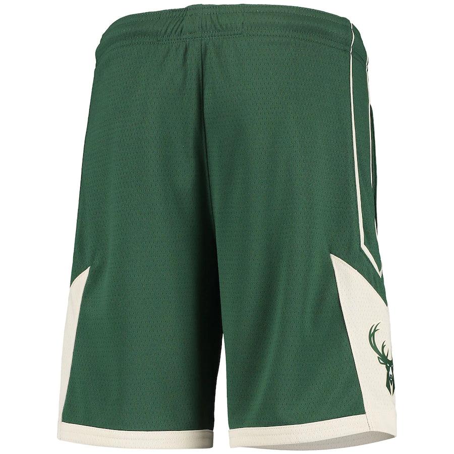 Milwaukee Bucks Nike Youth 2020/21 Swingman Performance Shorts - Icon Edition - Hunter Green
