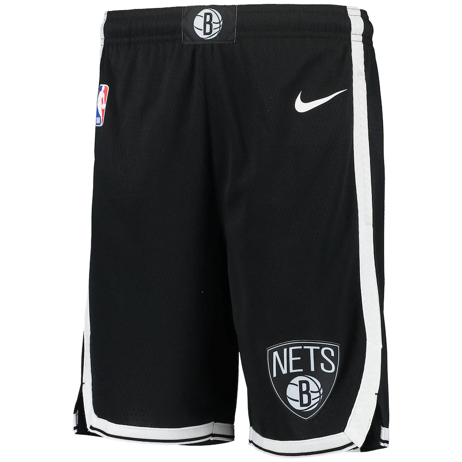 Brooklyn Nets Nike Youth 2020/21 Swingman Performance Shorts - Icon Edition - Black