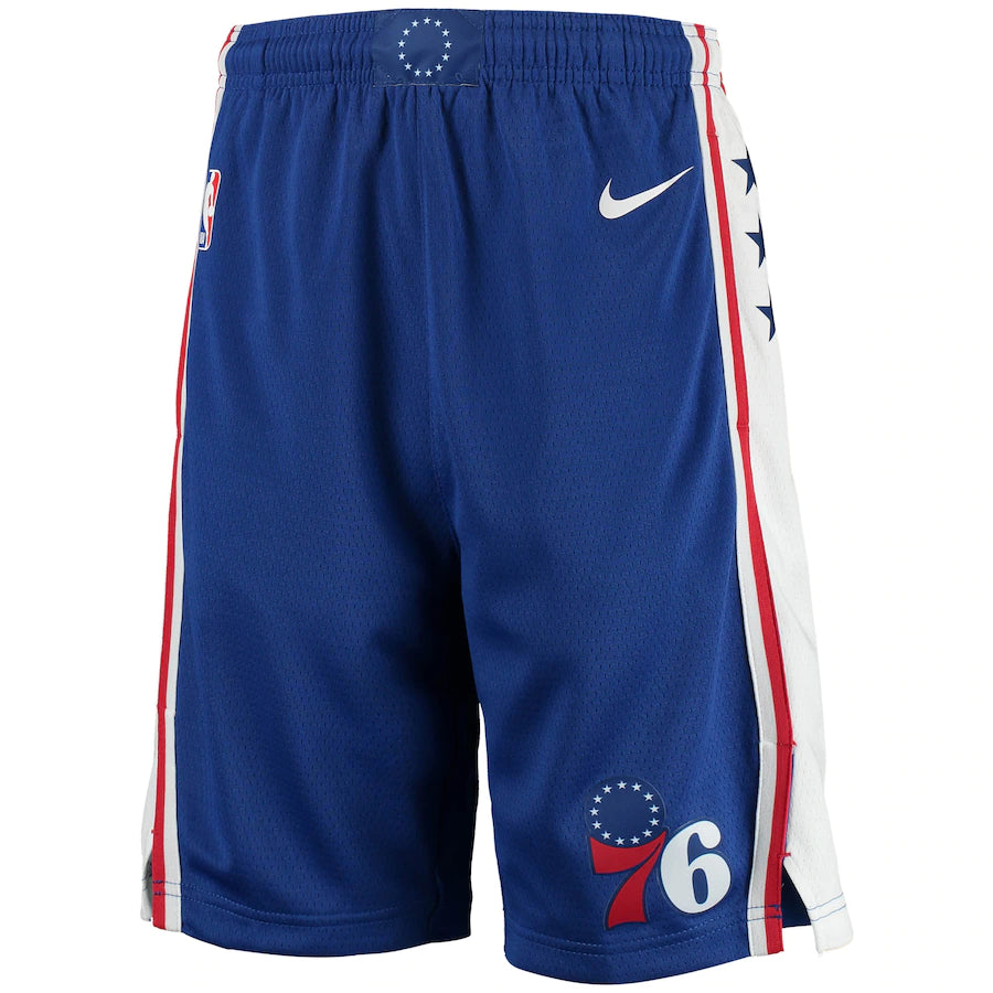 Philadelphia 76ers Nike Youth 2020/21 Swingman Shorts - Icon Edition - Royal