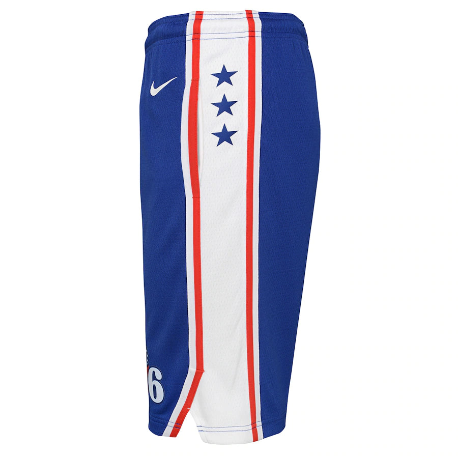 Philadelphia 76ers Nike Youth 2020/21 Swingman Shorts - Icon Edition - Royal