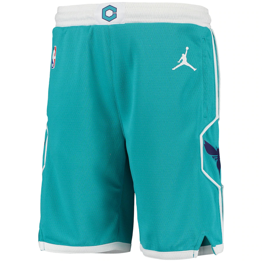 Charlotte Hornets Jordan Brand Youth 2020/21 Swingman Shorts - Icon Edition - Teal