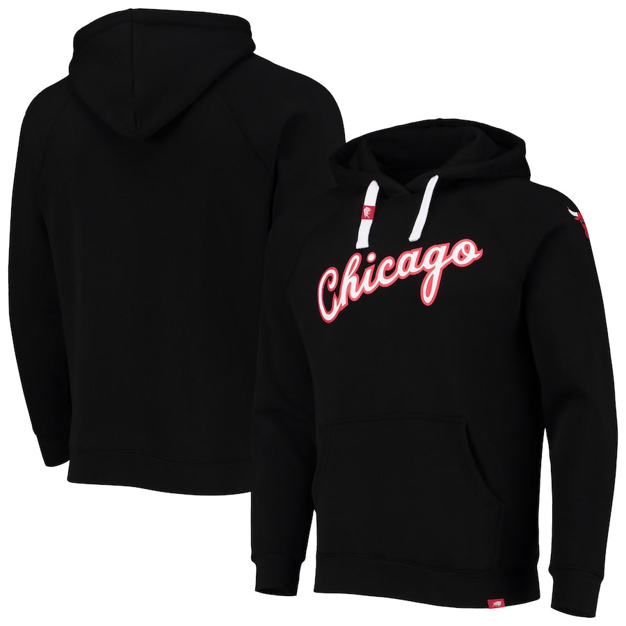 Chicago Bulls Sportiqe 2021/22 City Edition Olsen Tri-Blend Pullover Hoodie - Black