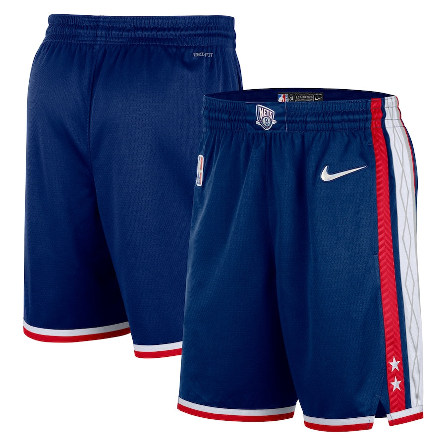 Brooklyn Nets Nike 2021/22 City Edition Swingman Shorts - Navy