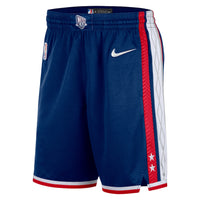Thumbnail for Brooklyn Nets Nike 2021/22 City Edition Swingman Shorts - Navy
