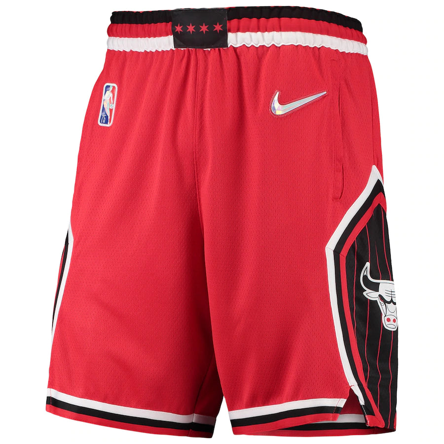 Chicago Bulls Nike 2021/22 City Edition Swingman Shorts - Red/Black