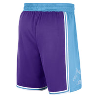 Thumbnail for Los Angeles Lakers Nike 2021/22 City Edition Swingman Shorts - Purple/Blue