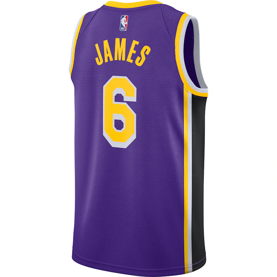 LeBron James Los Angeles Lakers Jordan Brand 2021/22 #6 Swingman Player Jersey Purple - Statement Edition