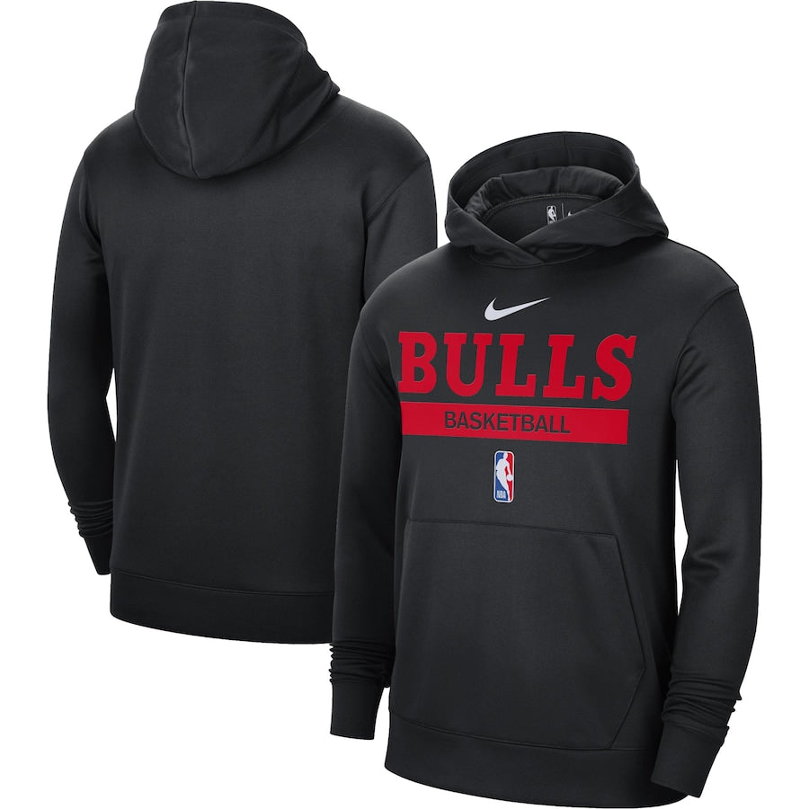 Chicago Bulls Nike 2022/23 Spotlight On-Court Practice Performance Pullover Hoodie - Black
