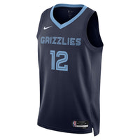Thumbnail for Ja Morant Memphis Grizzlies Nike Unisex 2022/23 Swingman Jersey - Icon Edition - Navy