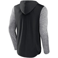 New York Knicks Fanatics Branded Deep Rotation Performance Pullover Hoodie - Black/Heathered Charcoal