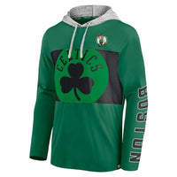 Thumbnail for Boston Celtics Fanatics Branded Block Party Pullover Hoodie - Kelly Green/Heathered Gray