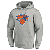 Thumbnail for New York Knicks Fanatics Branded Icon Primary Logo Fitted Pullover Hoodie - Heather Gray