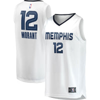 Thumbnail for Ja Morant Memphis Grizzlies Fanatics Branded Fast Break Replica Player Jersey - Association Edition - White