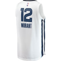 Thumbnail for Ja Morant Memphis Grizzlies Fanatics Branded Fast Break Replica Player Jersey - Association Edition - White