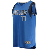 Thumbnail for Luka Doncic Dallas Mavericks Fanatics Branded Fast Break Replica Jersey Blue - Icon Edition