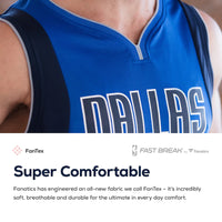 Thumbnail for Luka Doncic Dallas Mavericks Fanatics Branded Fast Break Replica Jersey Blue - Icon Edition