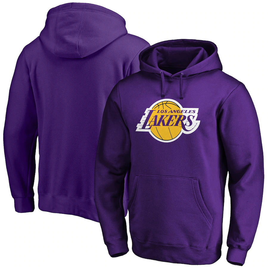 Los Angeles Lakers Fanatics Branded Icon Primary Logo Fitted Pullover Hoodie - Black