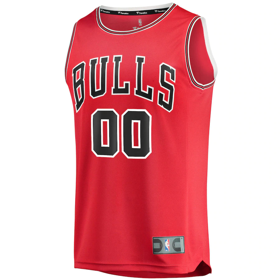 Chicago Bulls Fanatics Branded Fast Break Custom Replica Jersey Red - Icon Edition