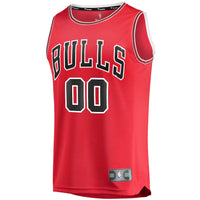 Thumbnail for Chicago Bulls Fanatics Branded Fast Break Custom Replica Jersey Red - Icon Edition