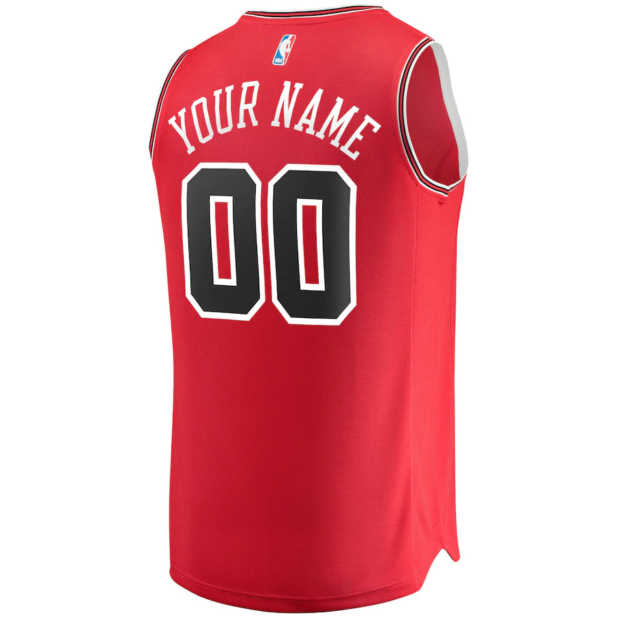 Chicago Bulls Fanatics Branded Fast Break Custom Replica Jersey Red - Icon Edition