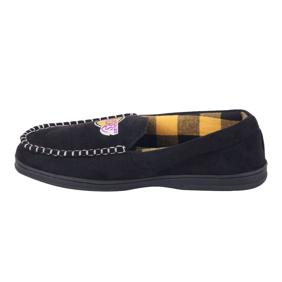 Los Angeles Lakers FOCO Team Logo Flannel Moccasin Slippers