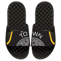 Thumbnail for Golden State Warriors ISlide Statement Jersey Split Slide Sandals - Black