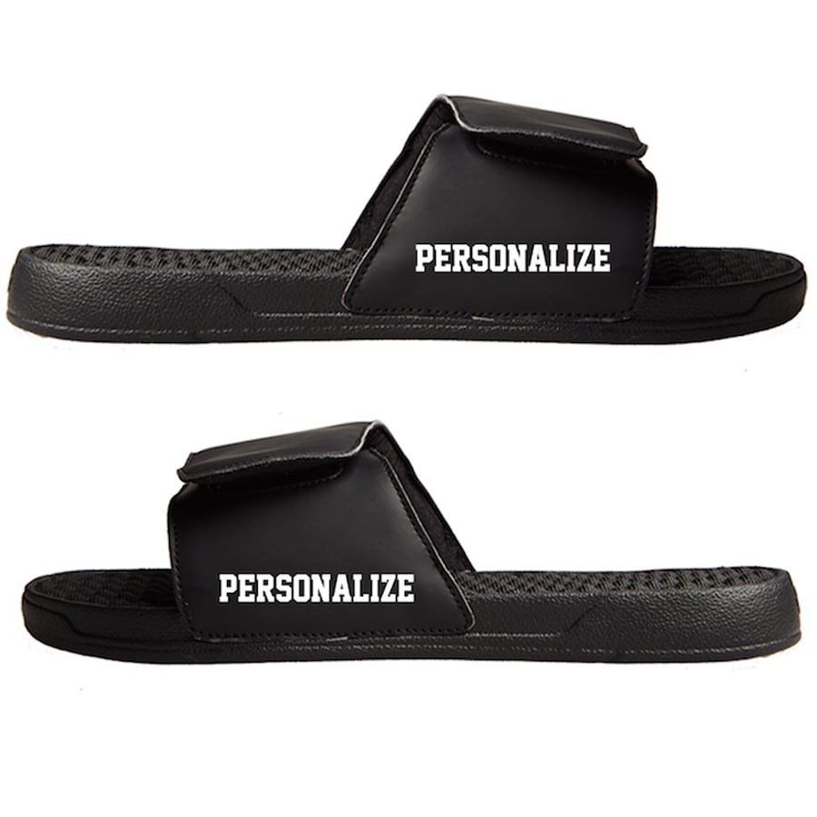 Los Angeles Lakers ISlide Personalized Primary Slide Sandals - Black