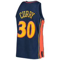 Thumbnail for Stephen Curry Golden State Warriors Mitchell & Ness 2009-10 Hardwood Classics Swingman Player Jersey - Navy