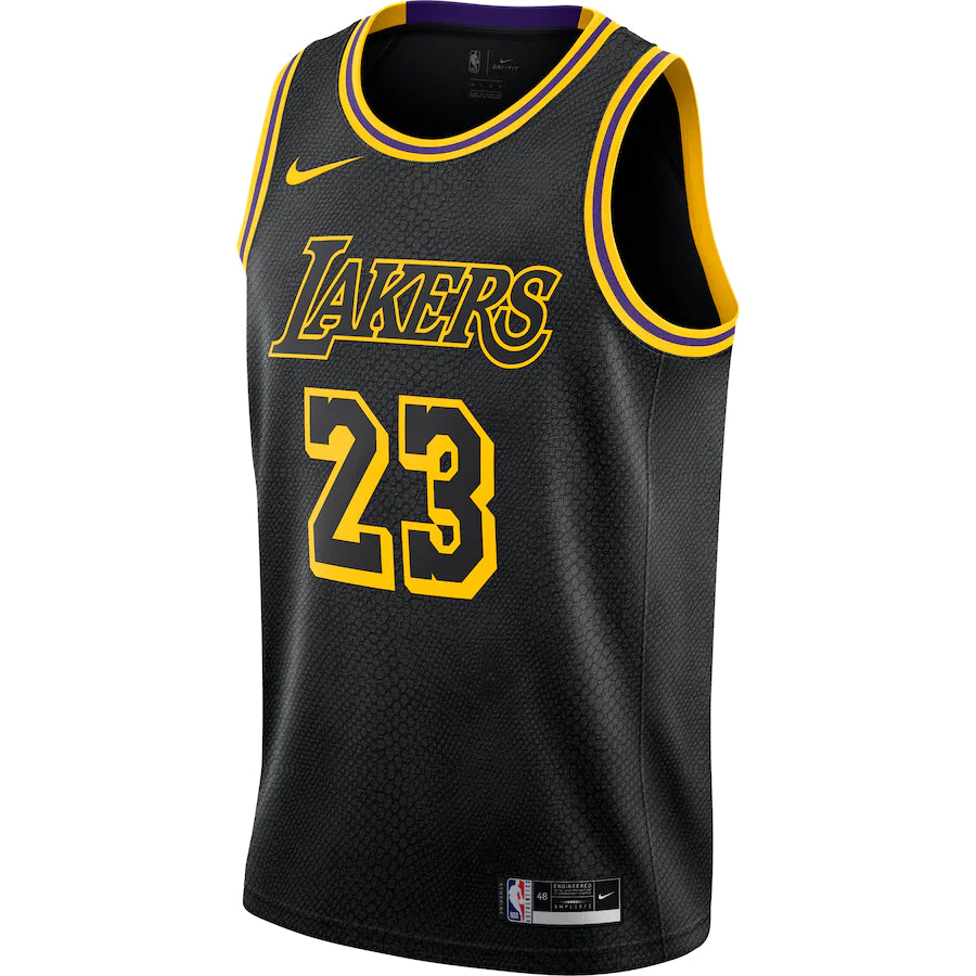 LeBron James Los Angeles Lakers Nike City Edition Swingman Jersey - Black