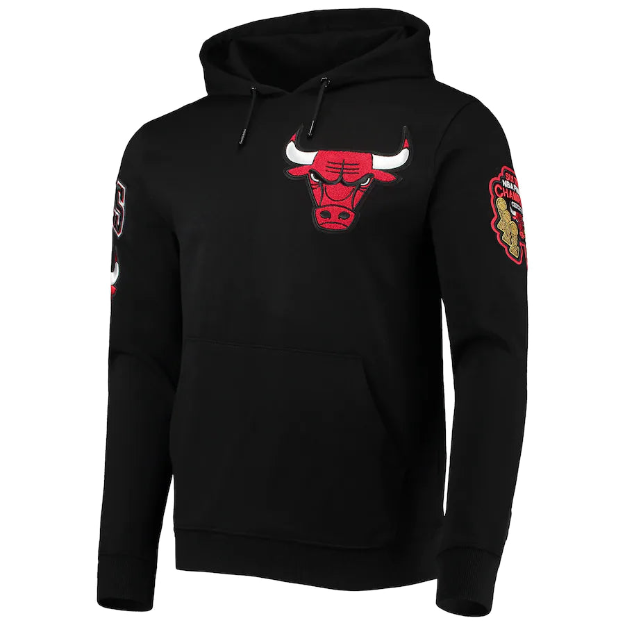 Chicago Bulls Pro Standard Chenille Pullover Hoodie - Black