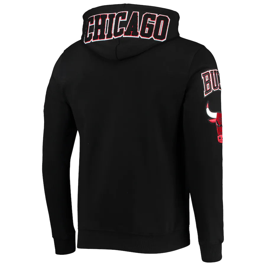 Chicago Bulls Pro Standard Chenille Pullover Hoodie - Black