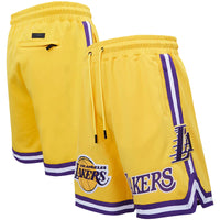 Thumbnail for Los Angeles Lakers Pro Standard Chenille Shorts - Gold