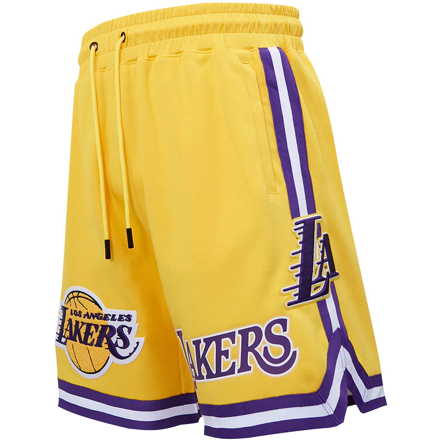 Los Angeles Lakers Pro Standard Chenille Shorts - Gold