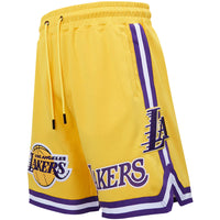 Thumbnail for Los Angeles Lakers Pro Standard Chenille Shorts - Gold