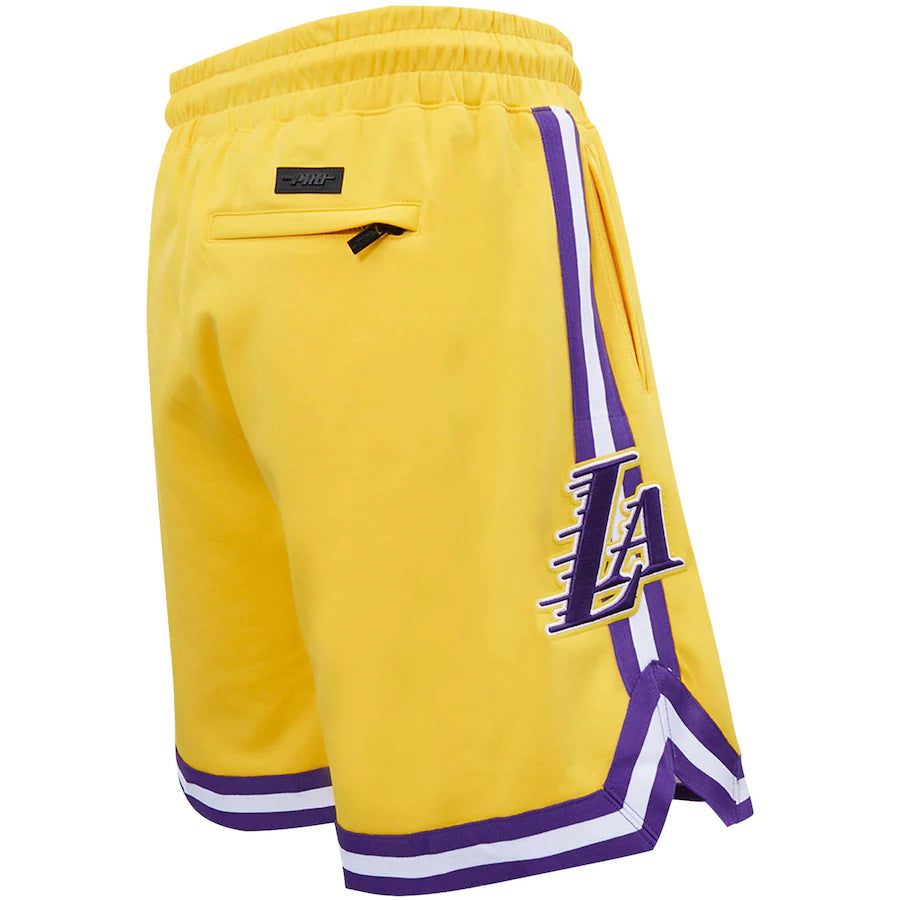 Los Angeles Lakers Pro Standard Chenille Shorts - Gold