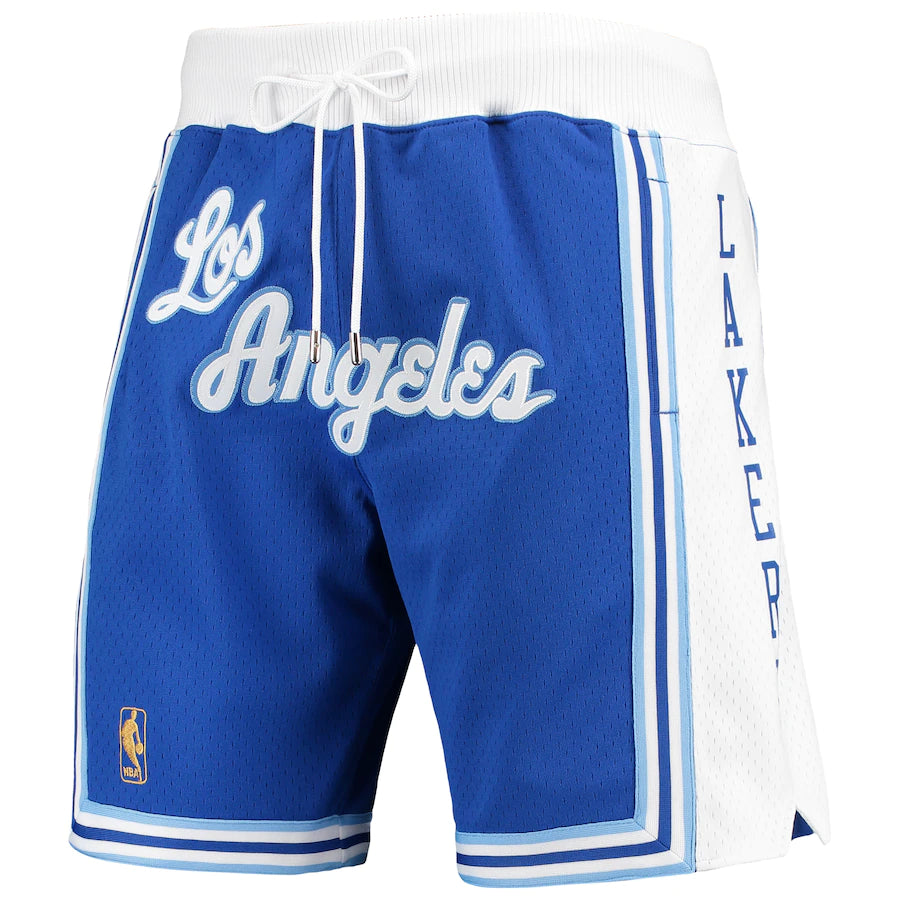 Los Angeles Lakers Mitchell & Ness 1996 Hardwood Classics Just Don Authentic Shorts - White/Royal