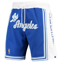 Thumbnail for Los Angeles Lakers Mitchell & Ness 1996 Hardwood Classics Just Don Authentic Shorts - White/Royal