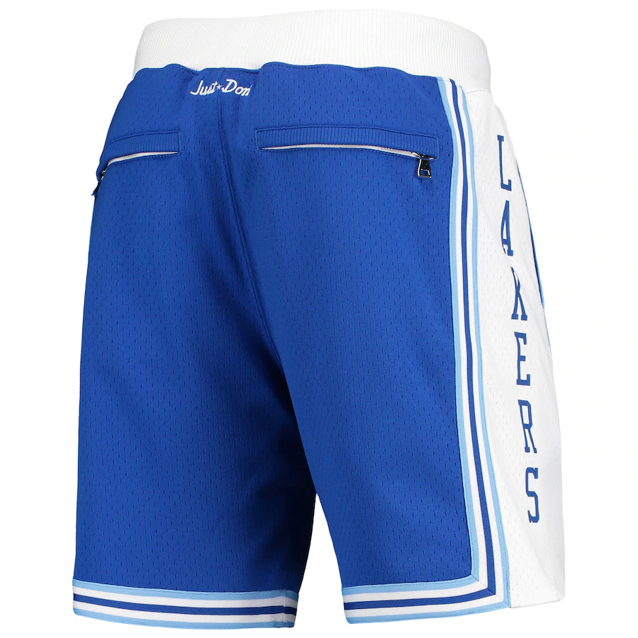 Los Angeles Lakers Mitchell & Ness 1996 Hardwood Classics Just Don Authentic Shorts - White/Royal