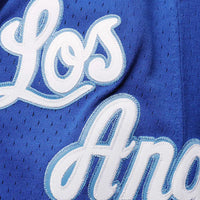 Thumbnail for Los Angeles Lakers Mitchell & Ness 1996 Hardwood Classics Just Don Authentic Shorts - White/Royal