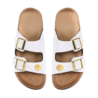 Thumbnail for Golden State Warriors FOCO Women's Double-Buckle Sandals