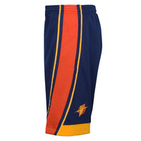 Thumbnail for Golden State Warriors Mitchell & Ness Youth 2009-10 Hardwood Classics Swingman Shorts - Navy